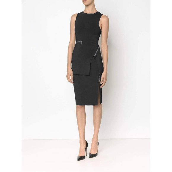 Alexander Wang High Waisted Zip Slit Split Stretch Pencil Knee Length Skirt - Picture 5 of 5